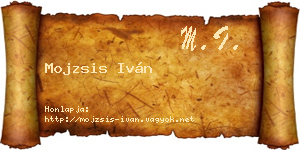 Mojzsis Iván névjegykártya